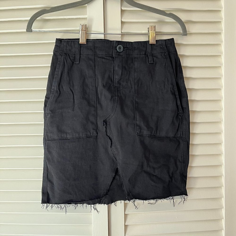 Hudson Jeans Los Angeles black lulu skirt distressed 23